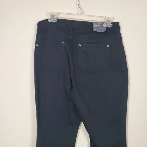 J. Jill Denim Black Kick Flare Ankle Cut Off Jeans Size q0 - Picture 5 of 8